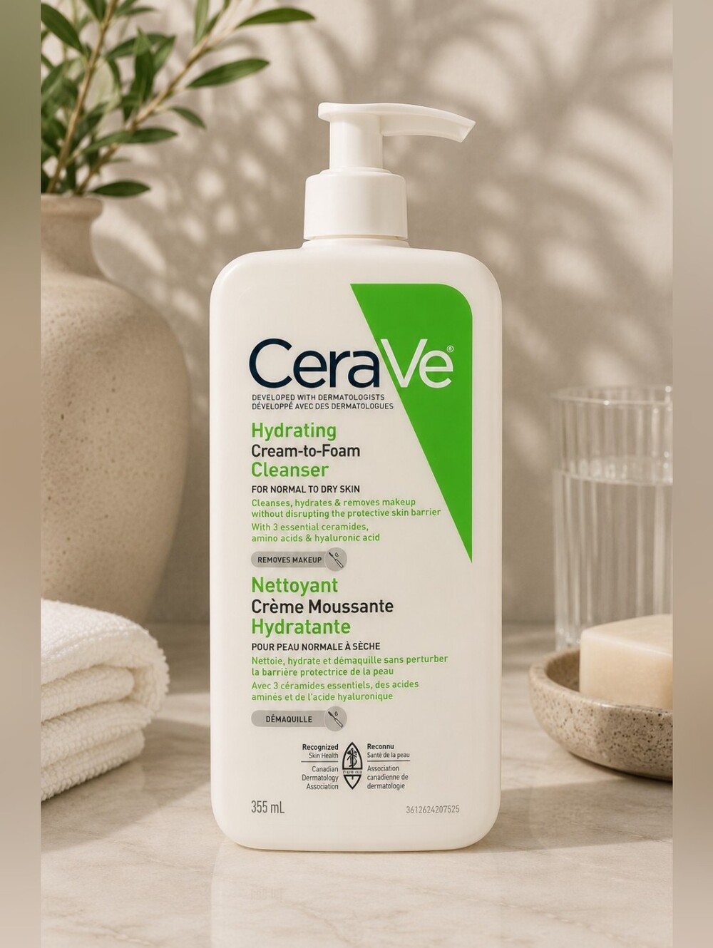 CeraVe Hydrating Cream-to-Foam Cleanser 355ml